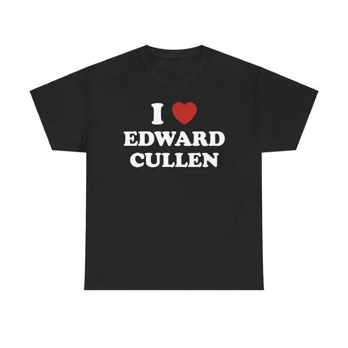 I Love Edward Cullen Unisex Tee, Twilight movie shirt Menswear T-Shirt Hoodie, Sweatshirt | RetroVerseTees.com
