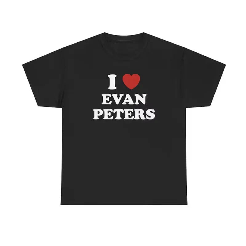 I Love Evan Peters Unisex Fan Gift Unisex Graphic Top Menswear T-Shirt Hoodie, Sweatshirt | RetroVerseTees.com