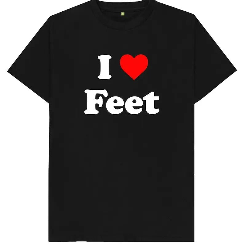 I Love Feet Mens Womens T Shirt, Gift For Him, Gift For Her, I love Shirt, I heart shirt, Unisex Crewneck Short Sleeve...