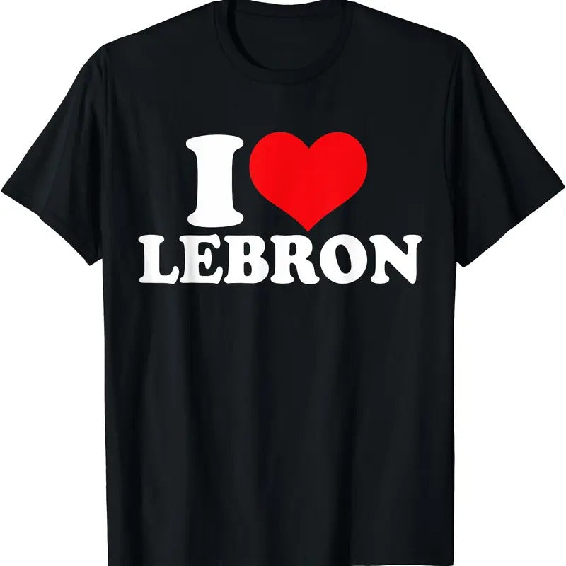 I Love Lebron, I Heart Lebron T-Shirt | Unisex Cotton Tee, Size S-3XL Hoodie, Sweatshirt | RetroVerseTees.com