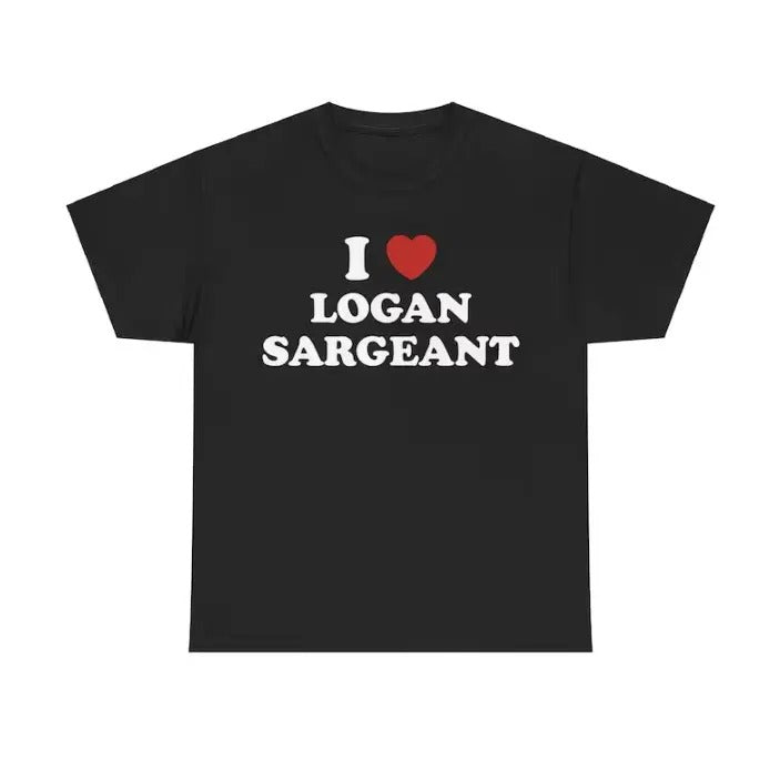 I Love Logan Sargeant Unisex Tee Racing Tee, Car shirt Menswear T-Shirt Hoodie, Sweatshirt | RetroVerseTees.com