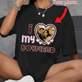 I Love My Girlfriend Shirt Custom, I Love My Custom Photo Shirt, Valentines Day Gift for Girlfriend, Funny Valentines Day...