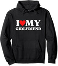 I Love My Girlfriend Valentines Day Heart Girlfriend Hoodie | Unisex Hooded Sweatshirt Classic Cotton Blend T-Shirts