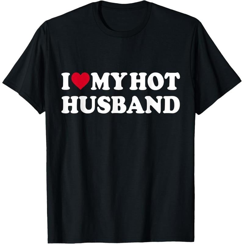 I Love My Hot Husband Funny Red Heart Love Hot Husband T-Shirt made in usa Hoodie, Sweatshirt | RetroVerseTees.com