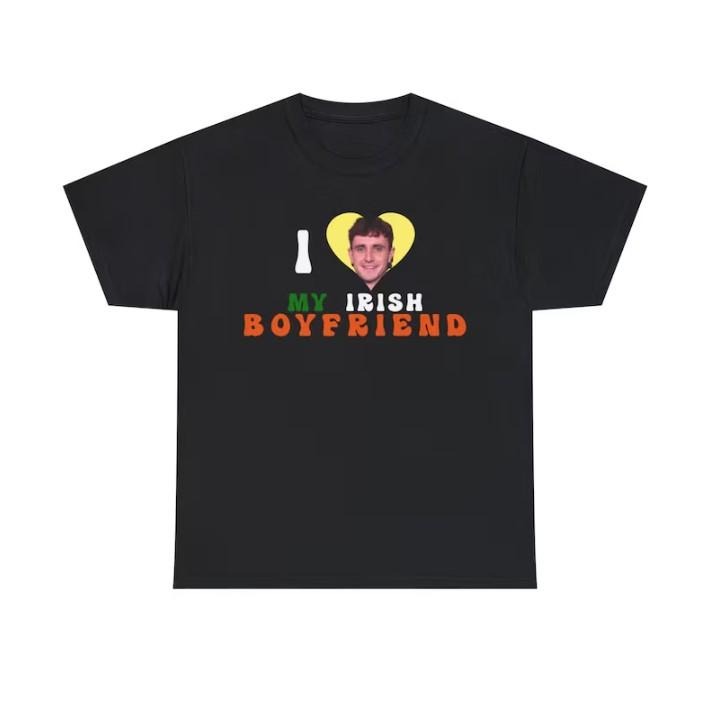 I Love My Irish Boyfriend Paul Mescal Patrick day Shirt Hoodie, Sweatshirt | RetroVerseTees.com