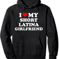 I Love My Short Latina Girlfriend GF Heart Pullover Hoodie | Unisex Hooded Sweatshirt T-Shirts | RetroVerseTees.com