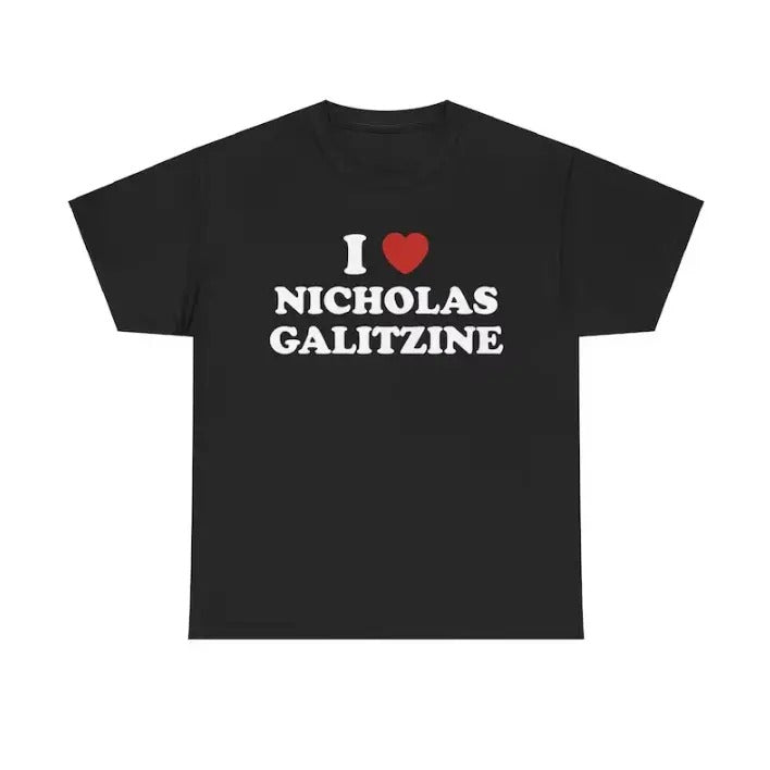 I Love Nicholas Galitzine Unisex Tee, I Love My boyfriend T shirt Menswear T-Shirt Hoodie, Sweatshirt | RetroVerseTees.com