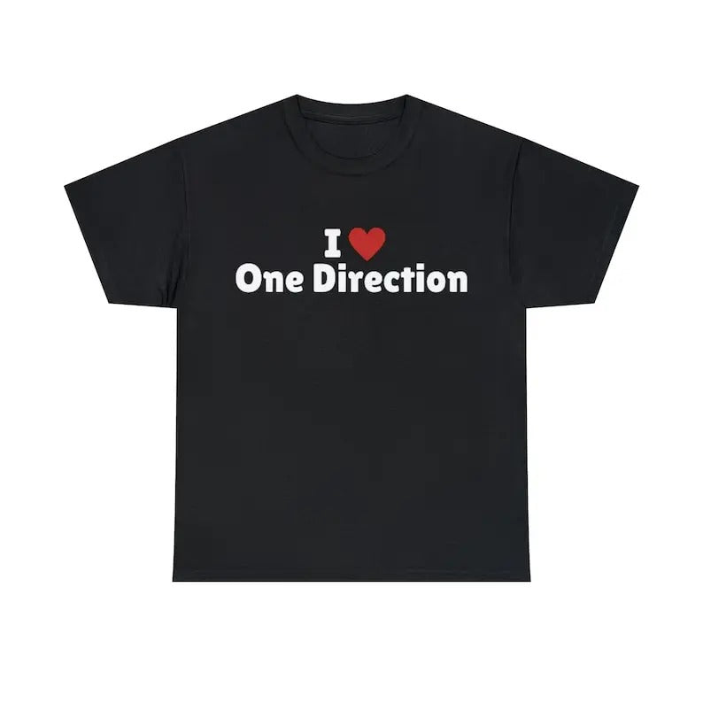I Love One Direction T-Shirt, I Heart One Direction Tee Shirt - Unisex T-Shirt,  Trending shirt, Gift for him,...