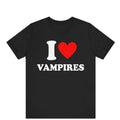 I Love Vampires Shirt ,I Heart Vampires T-Shirt, Funny Vampires Graphic Tee, I Love Vampires Design, Vampire Lover Gift...