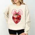 I Love You Berry Much Sweatshirt, You are Loved Crewneck, Coquette Strawberry Long Sleeved Pullover, Valentine's Day...