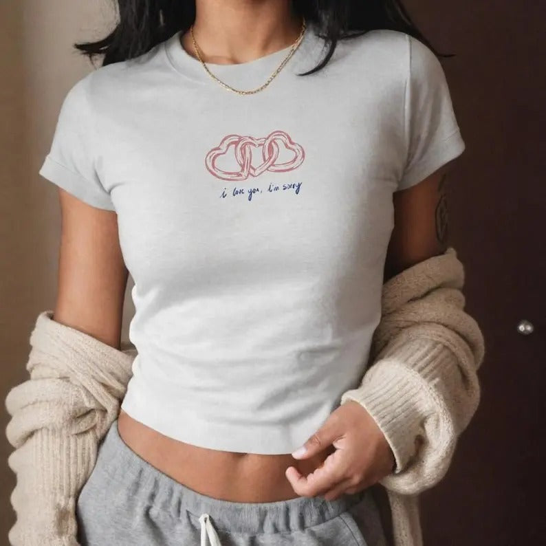 I Love You I'm Sorry Baby Tee, Gracie Abrams Baby Tee, Gift For Her, Classic Fabric Hoodie, Sweatshirt | RetroVerseTees.com