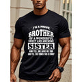 I'M A PROUD BROTHER-IN-LAW OF A WONDERFUL SWEET AND AWESOME SISTER-IN-LAW, Cotton T Shirts For Men, Black Graphic Tee,...