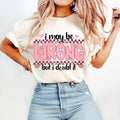 I May Be Wrong Coquette T-Shirt, Sarcastic T-Shirt, Checkered Snarky T-Shirt, Funny Mama T-Shirt, Trendy Summer T-Shirt,...
