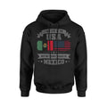 I May Live In USA But My Story Began In Mexico Mexican American Hoodie Sweatshirt Kangaroo Pocket Pullover T-Shirts
