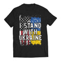 I Stand With Ukraine US Flag V. Zelenskyy Ukrainians Support T-Shirt Casual Comfort Hoodie, Sweatshirt | RetroVerseTees.com