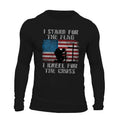 I Stand for the Flag I Kneel for the Cross Long Sleeve Mens T-Shirt Casual Classic Hoodie, Sweatshirt | RetroVerseTees.com