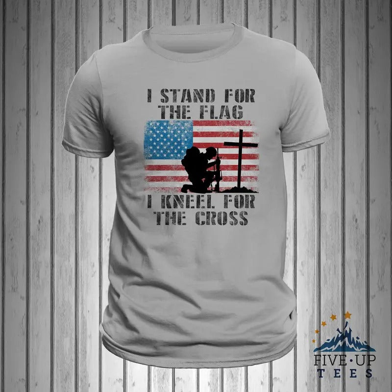 I Stand for the Flag I Kneel for the Cross T-shirt Hoodie, Sweatshirt | RetroVerseTees.com