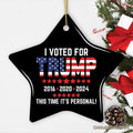 I Voted for Trump It's Personal Election Ornament, American Pride Christmas Keepsake T-Shirts, Hoodie, Sweatshirt