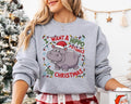 I Want A Hippopotamus For Christmas Sweatshirt, Hippo Christmas Lights Sweater, Christmas Hippopotamus Sweater, Cute...