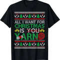 I Want for Christmas is Yarn X-Mas Ugly Sweater T-Shirt Hoodie, Sweatshirt | RetroVerseTees.com