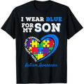 I Wear Blue For My Son Autism Awareness Mom Dad Parents T-Shirt Hoodie, Sweatshirt | RetroVerseTees.com