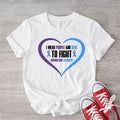 I Wear Purple And Blue To Fight Shirt, Blue Purple Ribbon T-Shirt, Survivor Gift Tee, Rheumatoid Arthritis T-Shirt,...