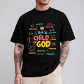 I am a Child of God Christian Tee Pure Cotton Casual Street Style Crew Neck Short Sleeve T-Shirt Tops Trendy For Women...