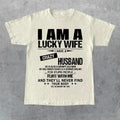 I am a lucky wife have a crazy husband Tshirt, Gift for Her, Gift for Him, Gift for Friend Hoodie, Sweatshirt