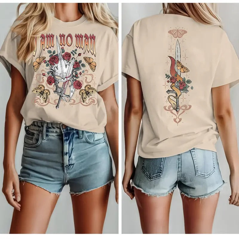 I am no man 2 Sides Shirt, Gift for Woman, Trending Shirt 2024, Full Size & Color, S