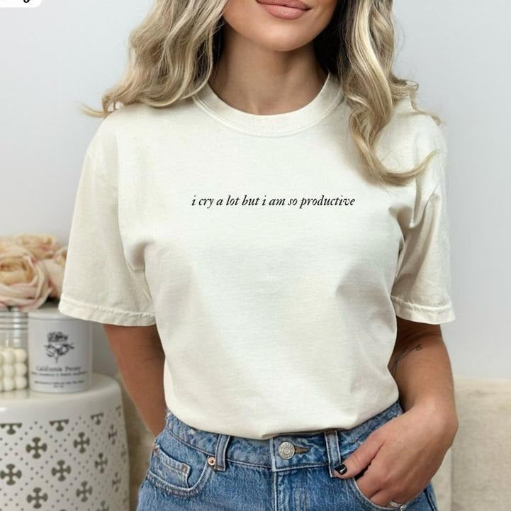 I cry a lot Tshirt, Retro shirt Breathable Casual Comfort Comfortable Hoodie, Sweatshirt | RetroVerseTees.com