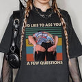 I'd Like To Ass You A Few Questions Vintage T-Shirt, Ace Ventura Shirt, Pet Detective Shirt, Comedy Movie Shirt,...