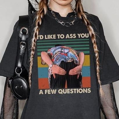 I'd Like To Ass You A Few Questions Vintage T-Shirt, Ace Ventura Shirt, Pet Detective Shirt, Comedy Movie Shirt,...