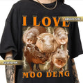 I love Moo deng retro vintage raptee shirt, Gift For Her Hoodie, Sweatshirt | RetroVerseTees.com