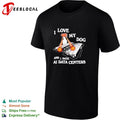 I love my dog and I hate AI data centers laser eyes shirt
