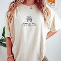 I'm A Delight Cute Raccoon Unisex Tshirt, Funny Sarcastic Minimal Women's Tshirt, Funny Gift Cotton Womenswear Top...