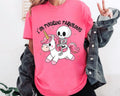 I'm F*cking Fabulous Casual Cotton Short sleeve T-Shirt. Skeleton and cute unicorn graphic. A Funny Mother's Day Gift...