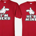 I'm Hers He's Mine Valentine Couple matching funny cute T-Shirts Hoodie, Sweatshirt | RetroVerseTees.com