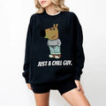 I'm Just A Chill Guy Sweatshirt, Chill Dog Sweatshirt, Funny Viral, Trending Meme Dog Shirt, Xmas Gift Hoodie