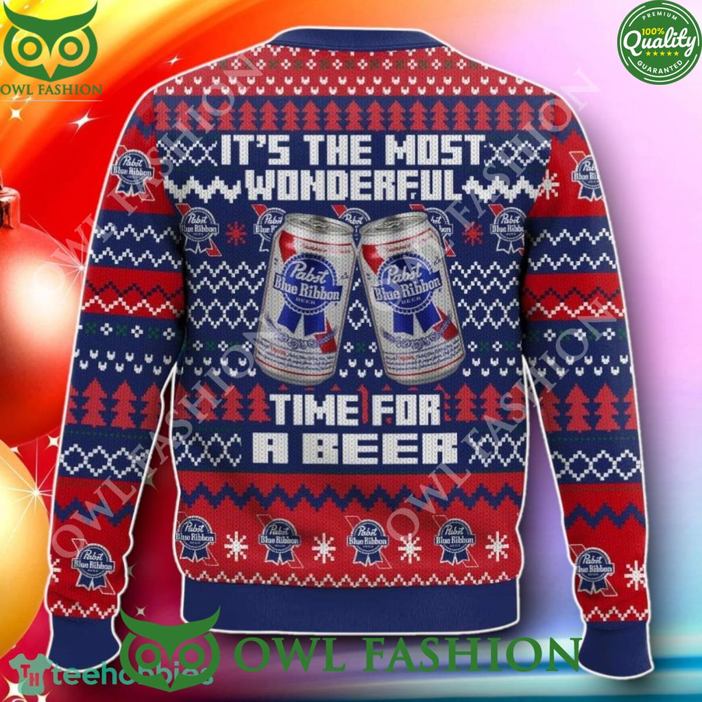 Its The Most Wonderful Time For A Pabst Blue Ribbon Ugly Sweater