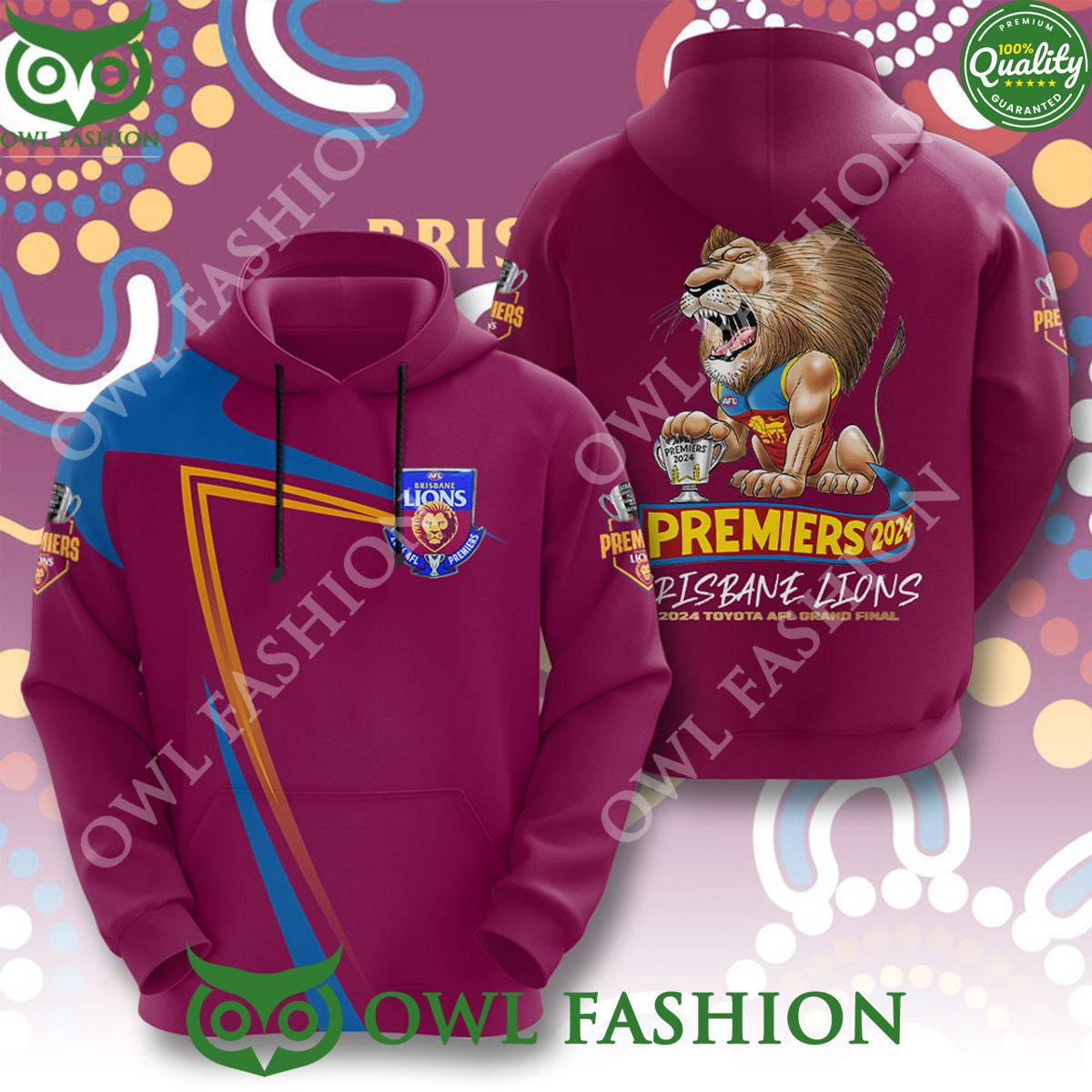 Brisbane Lions Toyota AFL Grand Finals 3D Tshirt
