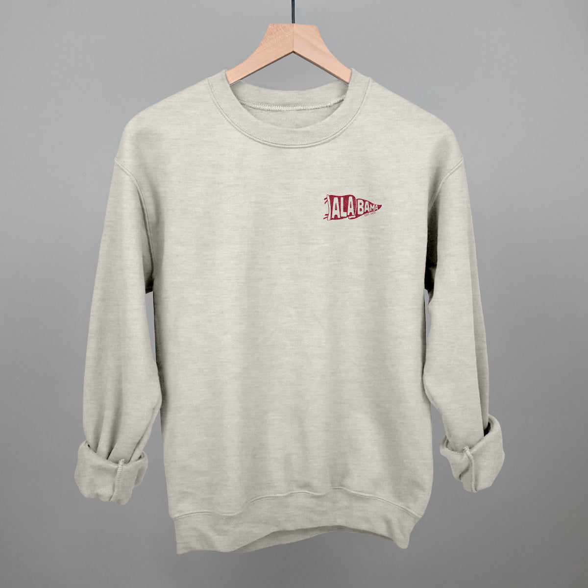 Alabama Pennant Flag (Left Chest) T-Shirts, Hoodie, Sweatshirt | RetroVerseTees.com (Image 1)