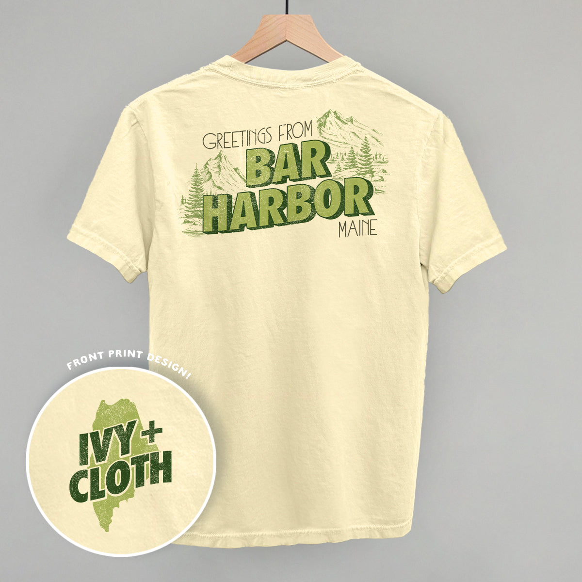 Greetings From Bar Harbor (Back Print) T-Shirts, Hoodie, Sweatshirt | RetroVerseTees.com (Image 1)