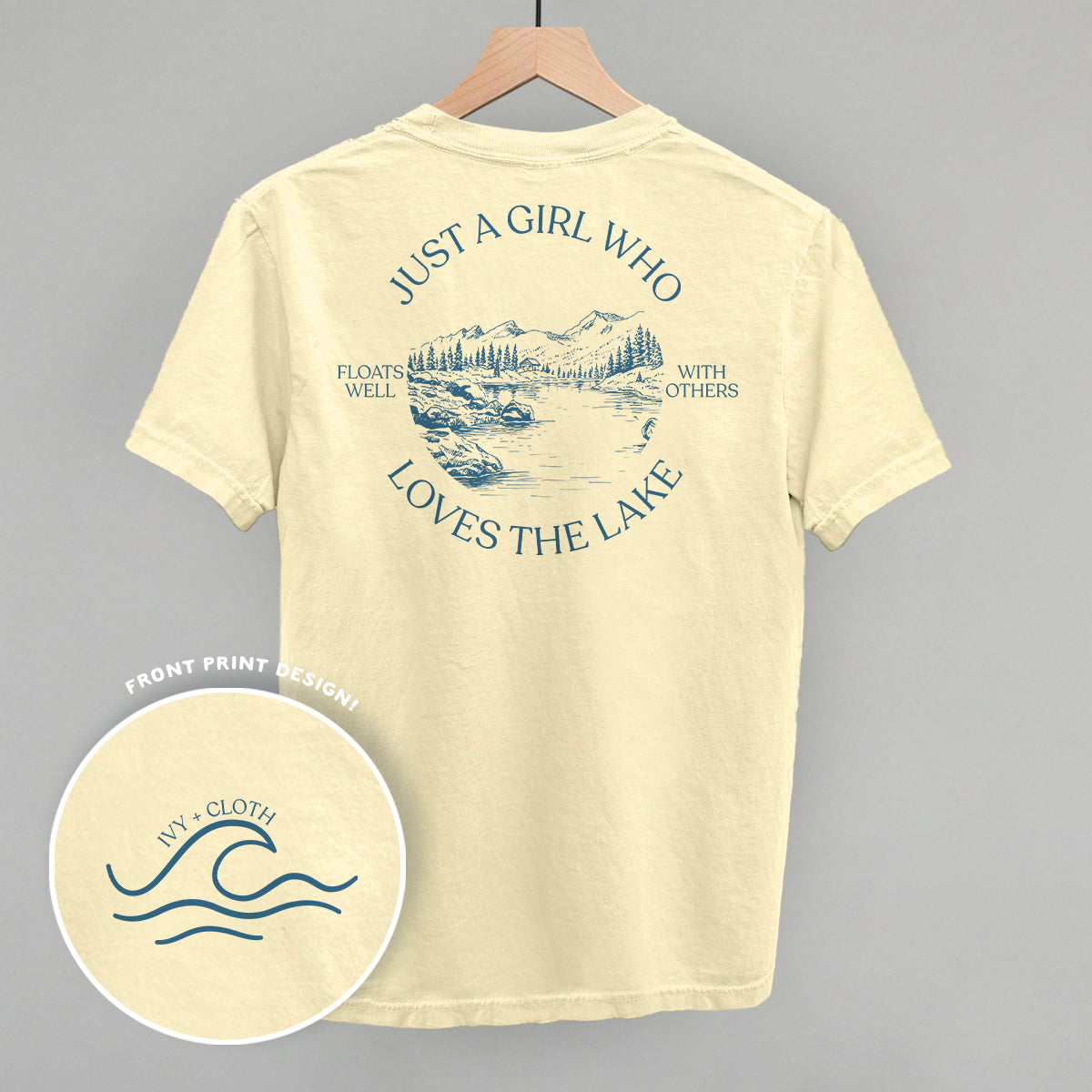 Just A Girl Who Loves The Lake (Back Print) T-Shirts, Hoodie, Sweatshirt | RetroVerseTees.com (Image 2)
