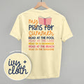 My Reading Plans For Summer (Back Print) T-Shirts, Hoodie, Sweatshirt | RetroVerseTees.com (Image 1)