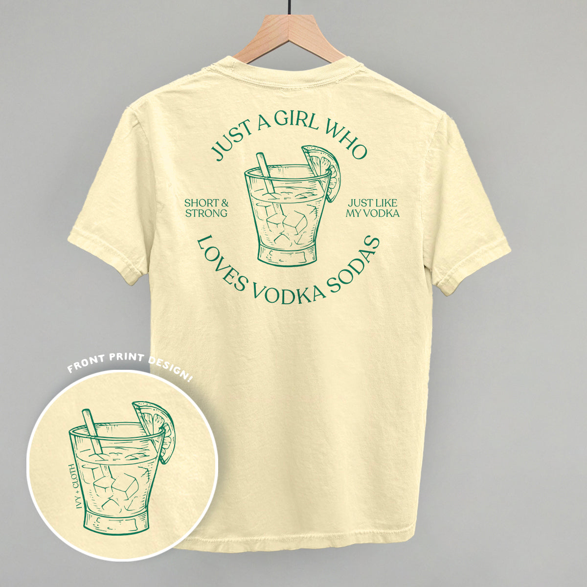 Just A Girl Who Loves Vodka Sodas (Back Print) T-Shirts, Hoodie, Sweatshirt | RetroVerseTees.com (Image 2)