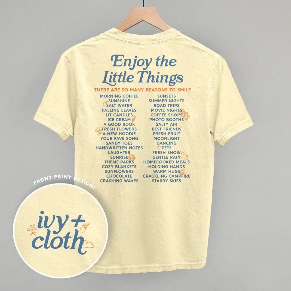 Enjoy The Little Things List (Back Print) T-Shirts, Hoodie, Sweatshirt | RetroVerseTees.com (Image 1)