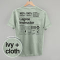 Lagree Instructor Nutrition Facts (Back Print) T-Shirts, Hoodie, Sweatshirt | RetroVerseTees.com (Image 1)