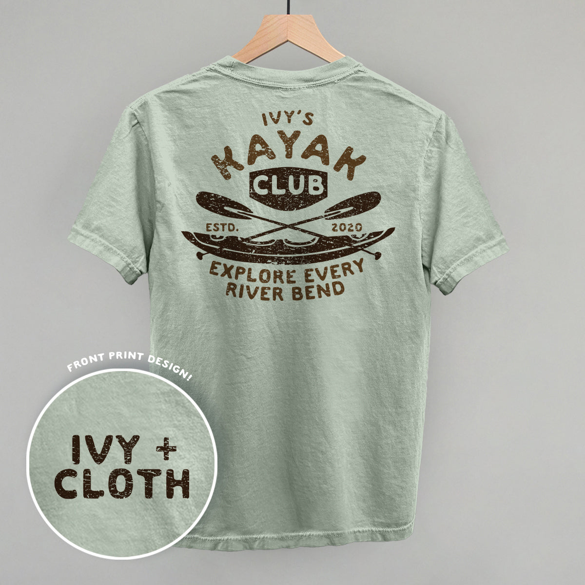 Ivy's Kayak Club (Brown) (Back Print) T-Shirts, Hoodie, Sweatshirt | RetroVerseTees.com (Image 2)