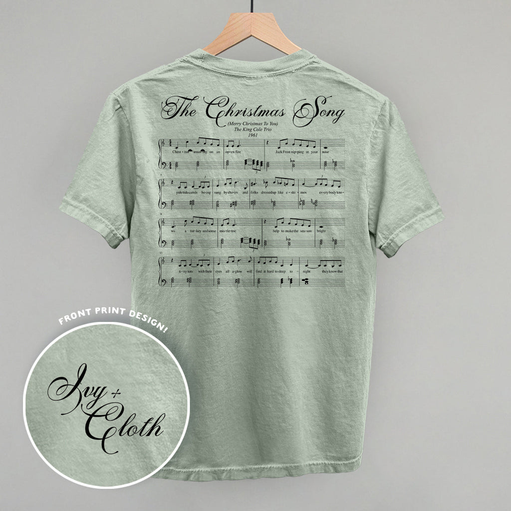The Christmas Song Sheet Music (Back Print) T-Shirts, Hoodie, Sweatshirt | RetroVerseTees.com (Image 1)