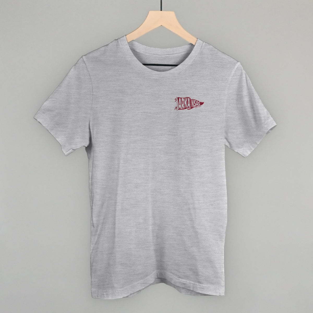 Arkansas Pennant Flag (Left Chest) T-Shirts, Hoodie, Sweatshirt | RetroVerseTees.com (Image 2)